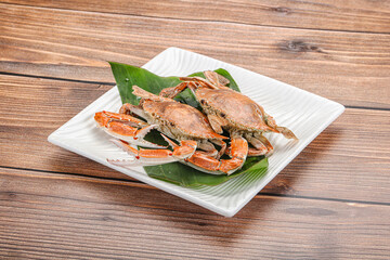 Yummy boiled crab in the plate