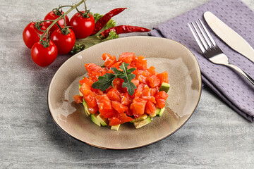 Tartar with salmon and avocado