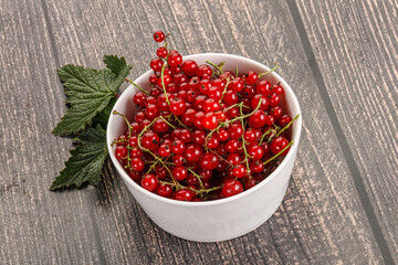 Sweet ripe red currant berries