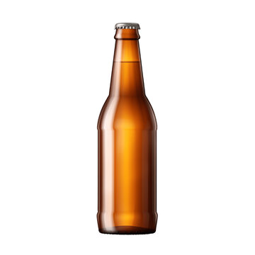 Beer bottle isolated on transparent background