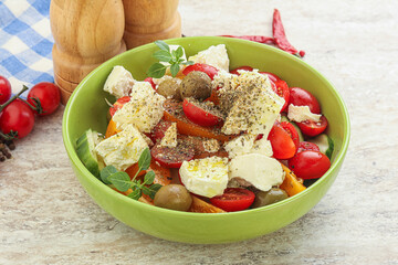 Greek salad with feta cheese