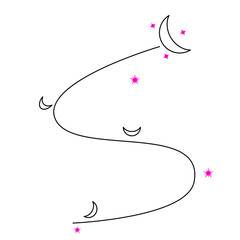 Modern minimalist aesthetic line elements, trendy linear frames with stars, geometric forms. Arch frame with sparkles for social media or poster design, simple decorative boho style border vector set