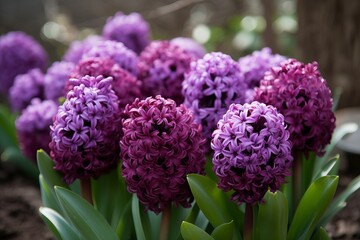 Fototapeta premium a beautiful garden filled with vibrant purple flowers