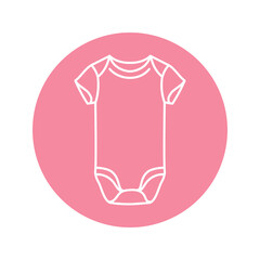 Baby bodysuit black line icon.