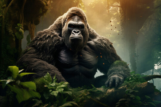 King Kong Holding Man Stock Illustration - Download Image Now