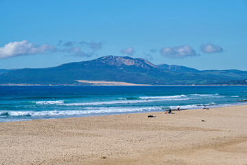 beach and sea in Tarifa Spain
