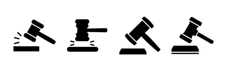 Gavel icon vector. judge gavel icon. auction hammer