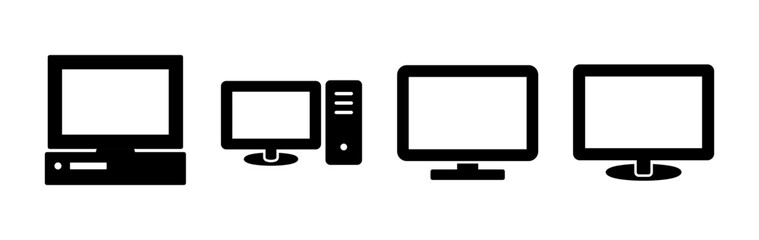 Computer icon vector. computer monitor icon.