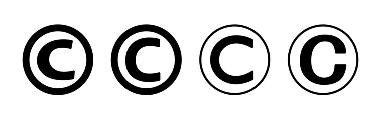 Fototapeta premium Copyright icon vector. copyright symbol