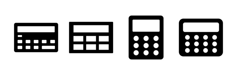 Calculator icon vector. math icon. finances sign