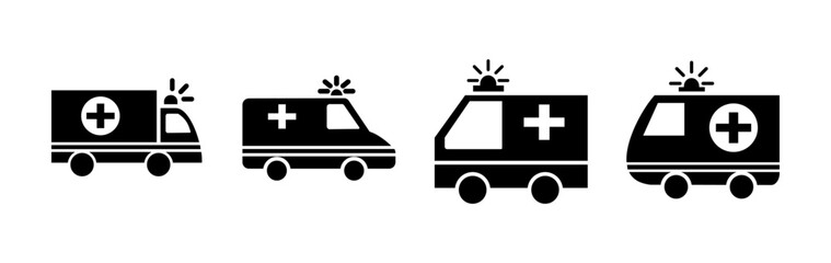 Ambulance icon vector. Ambulance car icon