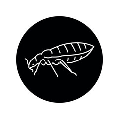 Bug black line icon.