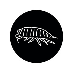 Louse black line icon.