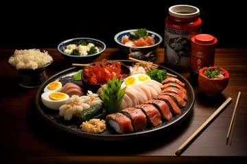 Fototapeta na wymiar good and tasty japanese food