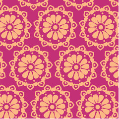 Floral traditional etnic background vector