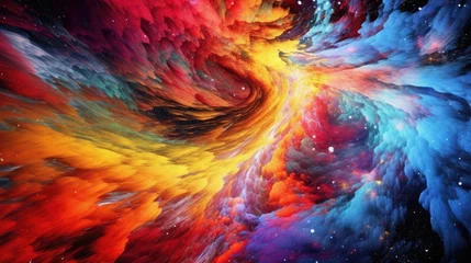Foto auf Acrylglas Gemixte farben A Swirling Vortex of vibrant colors, Background, Illustrations, HD
