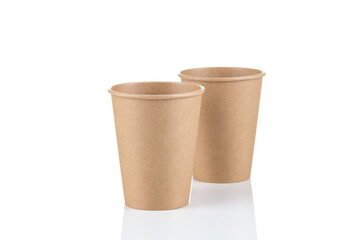 Empty Paper cups background