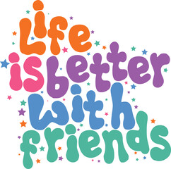 life quotes colorful typography design