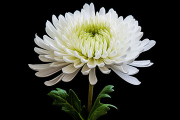 white chrysanthemum flower - obrazy, fototapety, plakaty