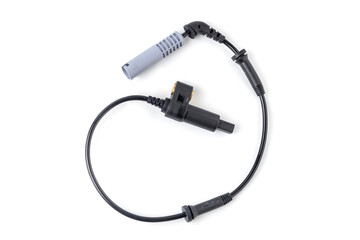Car ABS sensor isolated on white.