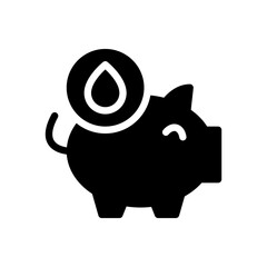 save water glyph icon