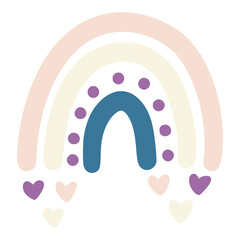 Rainbow Cute Vector Boho Icon