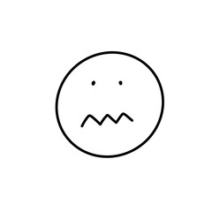 Fototapeta premium bad emotion face doodle