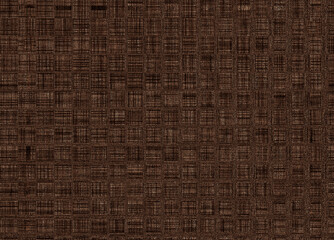 Background of brown pearl tiles with golden accents and black lines, symmetrical ornament, pattern