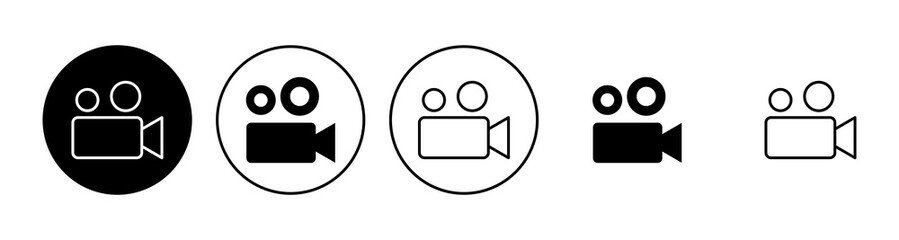 Video icon set. video camera icon vector. movie sign. cinema