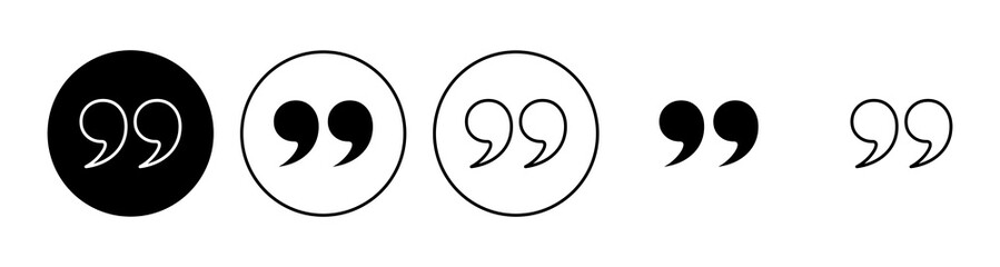 Obraz premium Quote icon set. Quotation mark symbol.