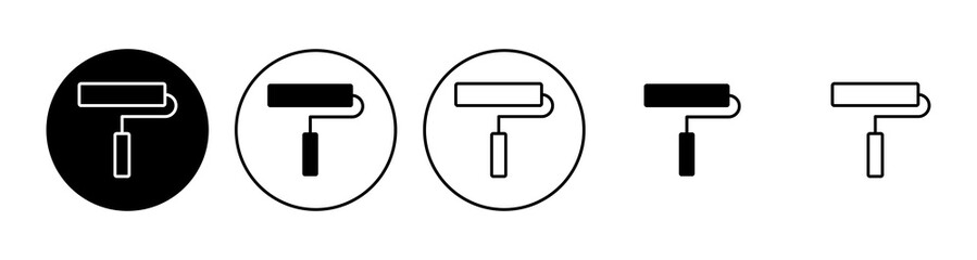 Paint icon set. paint brush icon vector. paint roller icon vector
