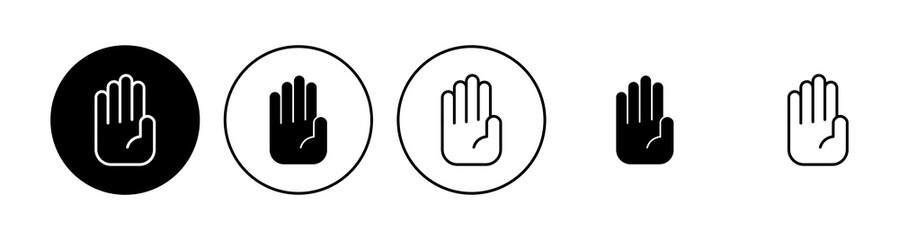 Obraz premium Hand icon set. hand vector icon, palm,click