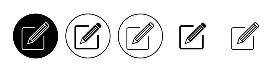 Edit icon set. edit document icon. edit text icon. pencil. sign up