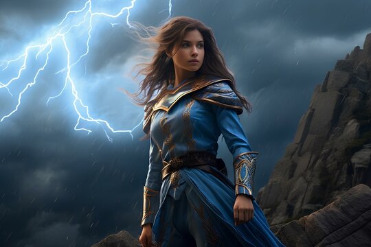 A domineering woman is a sorceress, the mistress of the elements, thunder, lightning and thunderstorms.