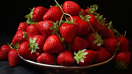 strawberries in a plate