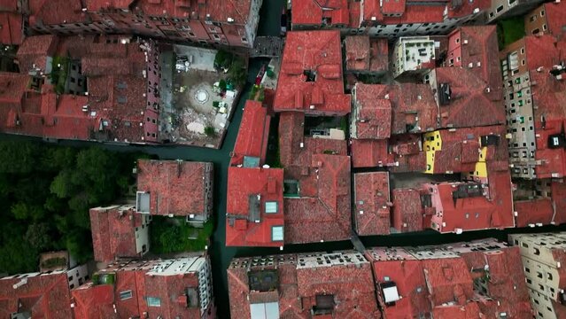Aerial view of Venice City in Italy