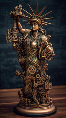 Steampunk Legacy of Freedom: The Statue's Journey into Another Era
generative, ai