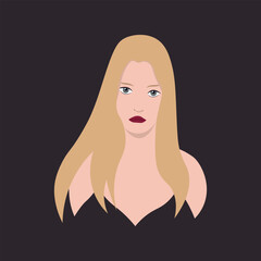 flat portrait of a woman