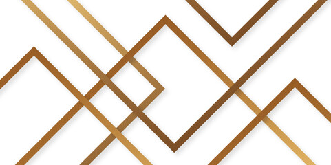 Abstract background with lines in diamond triangle shape geometric pattern. Modern seamless technology paper concept backdrop golden   background. Square pattern background.