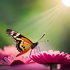 Obraz premium butterfly on flower