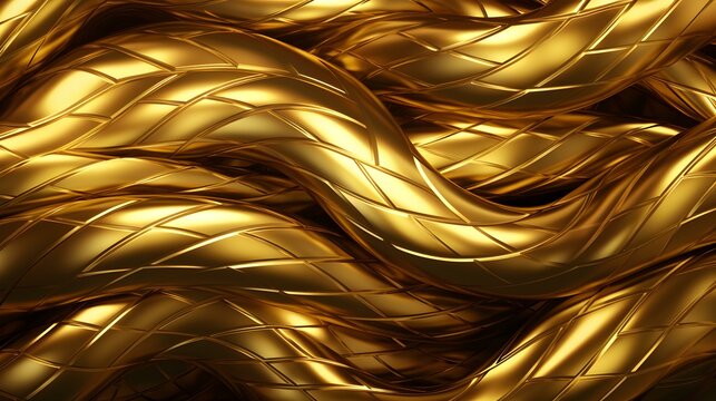 Shiny Snake Skin in Gold Colors. Abstract Fantasy Background.