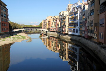 Fototapeta na wymiar Girona Spain 06 11 2022 . Girona is a city in Catalonia in northeastern Spain, lying on the banks of the Onyar River.