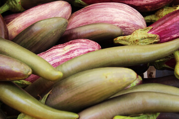 healthy food unusual vegetables turkey fresh eggplant