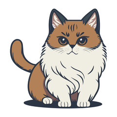 Fototapeta na wymiar Creative Cat Design- Vector Illustration of a Charming cat