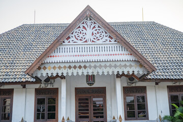 Traditional house of Central Java with original ornament. The photo is suitable to use for traditional design house of Java people.