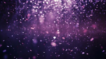 Blurred Background of a Confetti Rain in purple Colors. Festive Backdrop for Celebrations
