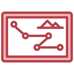 MAP line icon,linear,outline,graphic,illustration