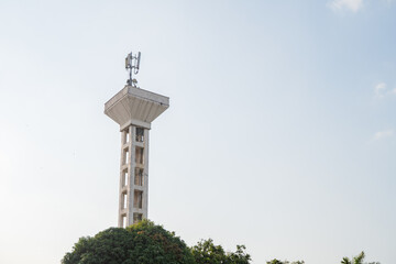 The greatest mosque on the Semarang Central Java Mesjid Agung Jawa Tengah. The photo is suitable to use for Ramadhan poster and Muslim content media.