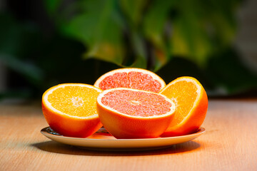 Slices of citrus fruits