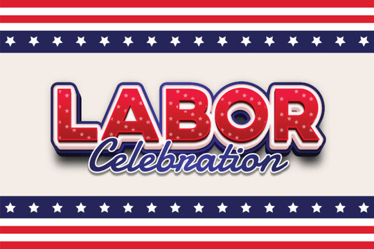 Labor celebration editable text effect